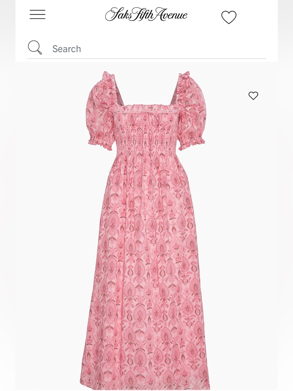 Hill House Scarlett Pink Midi Nap Dress XS